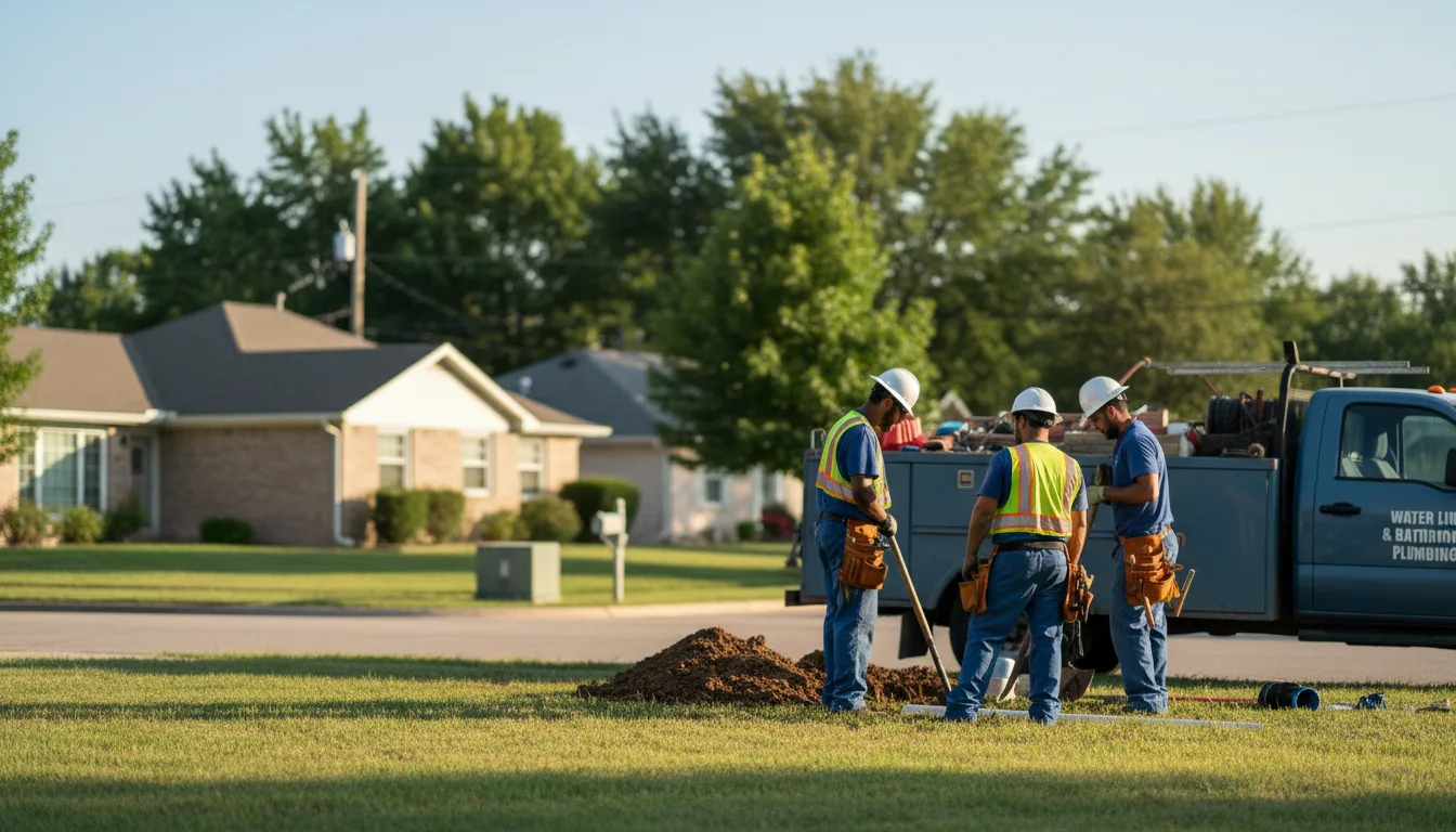 Residential water line and bathroom plumbing service in Plymouth, CT